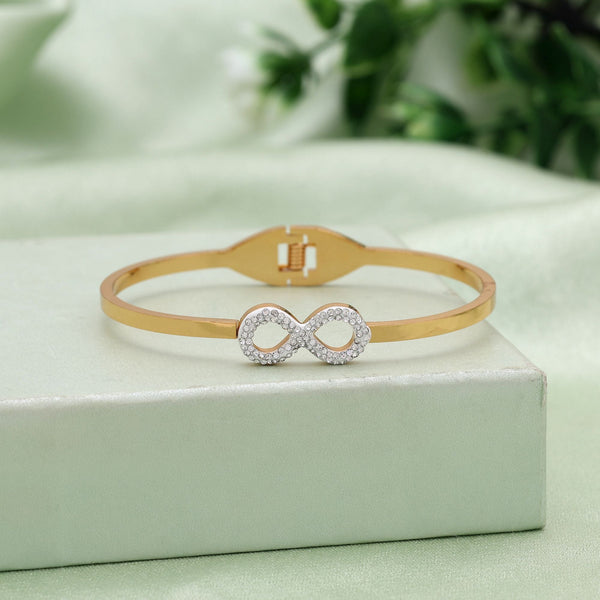 Gold Color American Diamond Anti Tarnish Bracelet