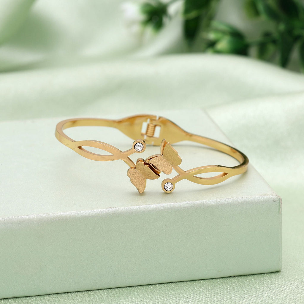 Gold Color American Diamond Anti Tarnish Bracelet