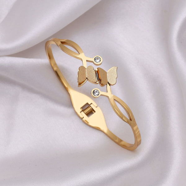 Gold Color American Diamond Anti Tarnish Bracelet