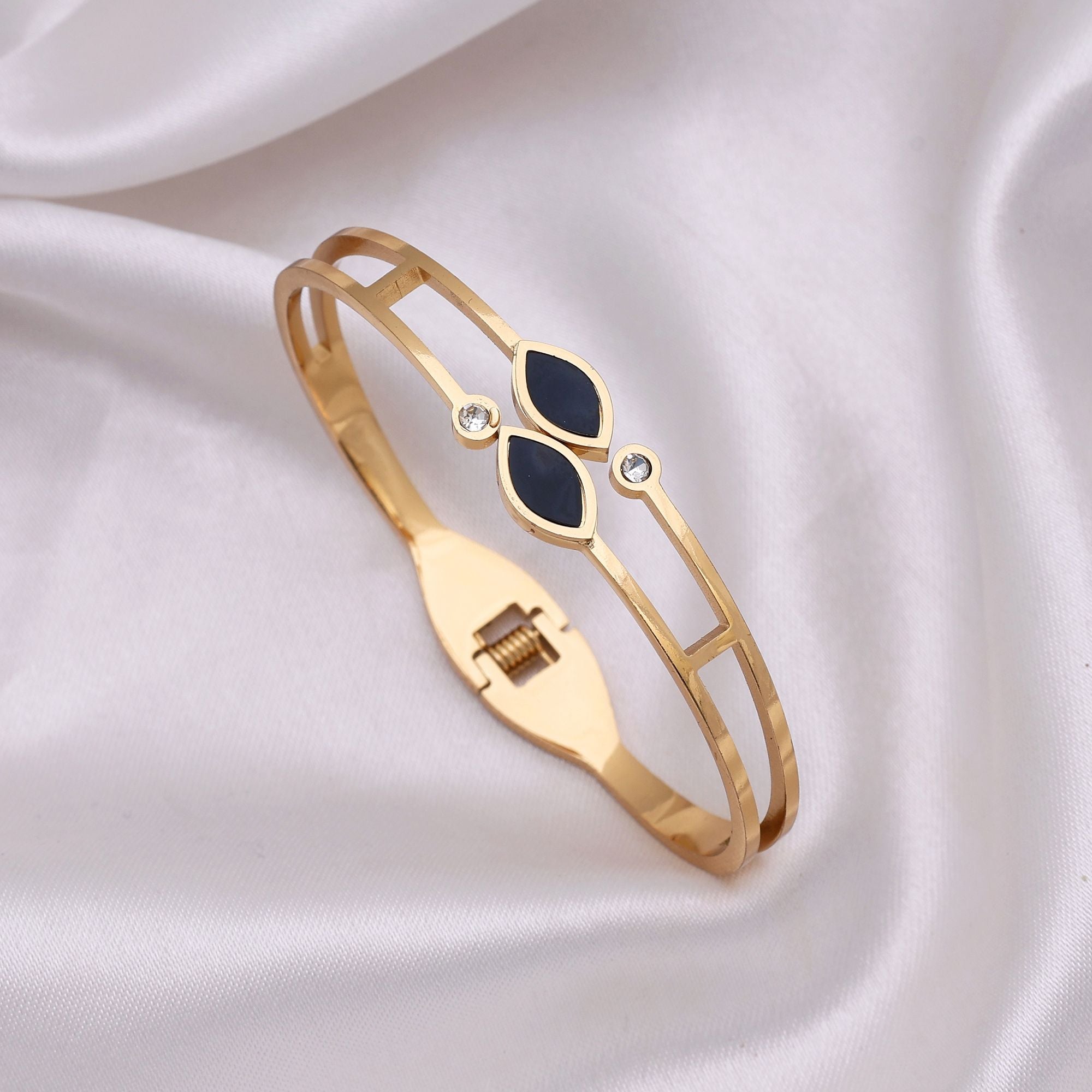 Gold Color American Diamond Anti Tarnish Bracelet