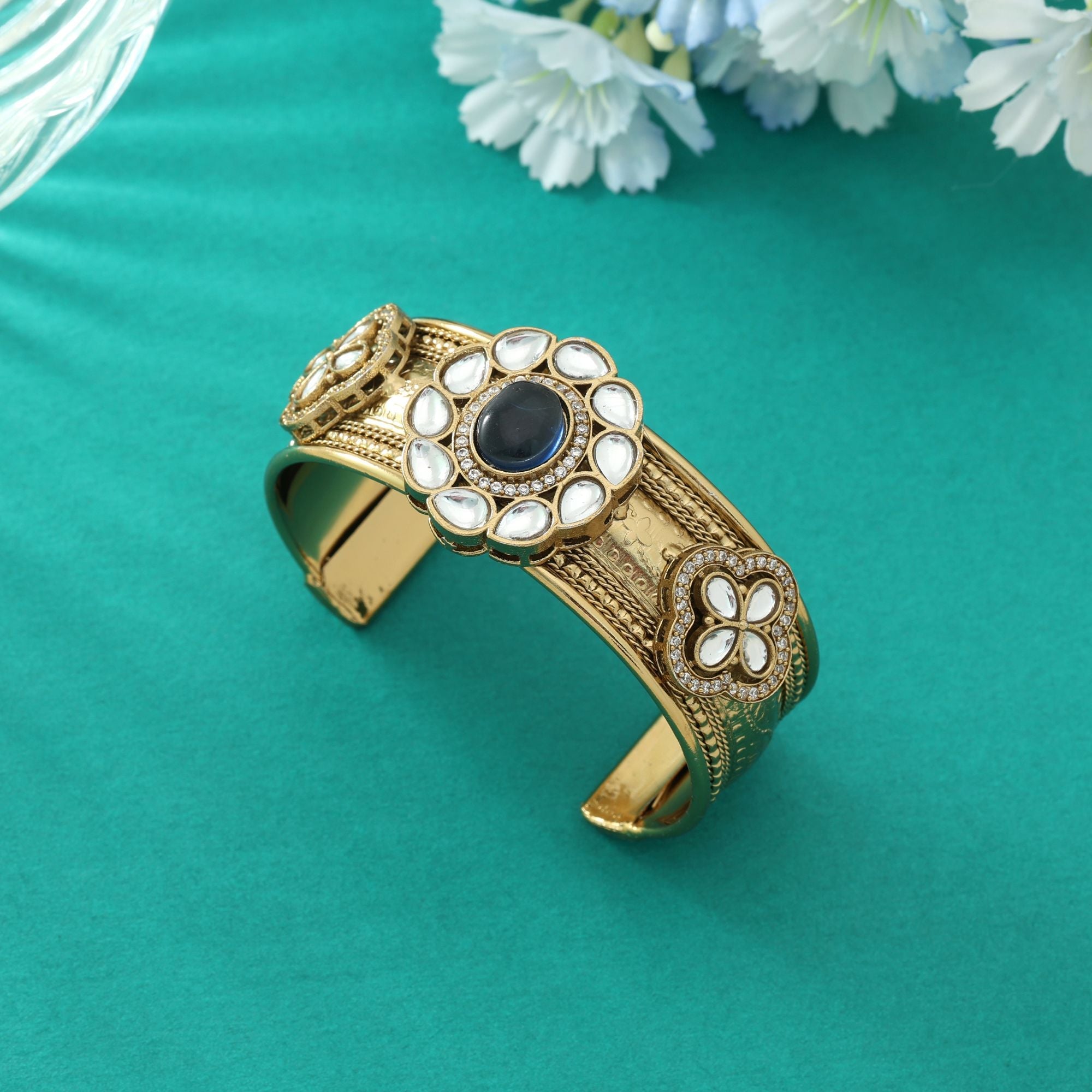 Blue Color American Diamond Bracelet