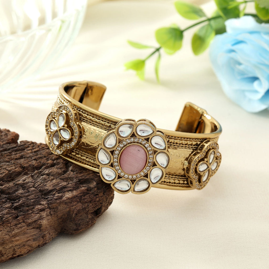 Pink Color American Diamond Bracelet