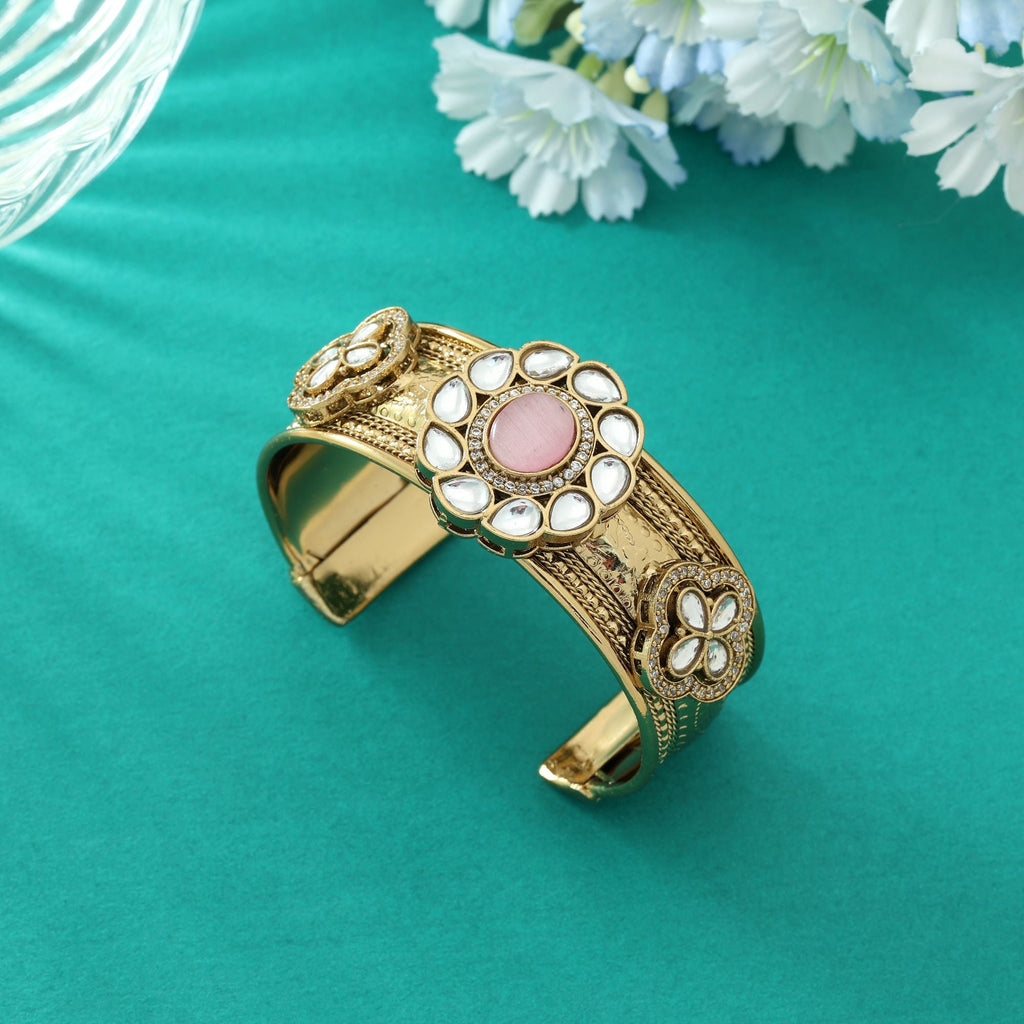 Pink Color American Diamond Bracelet