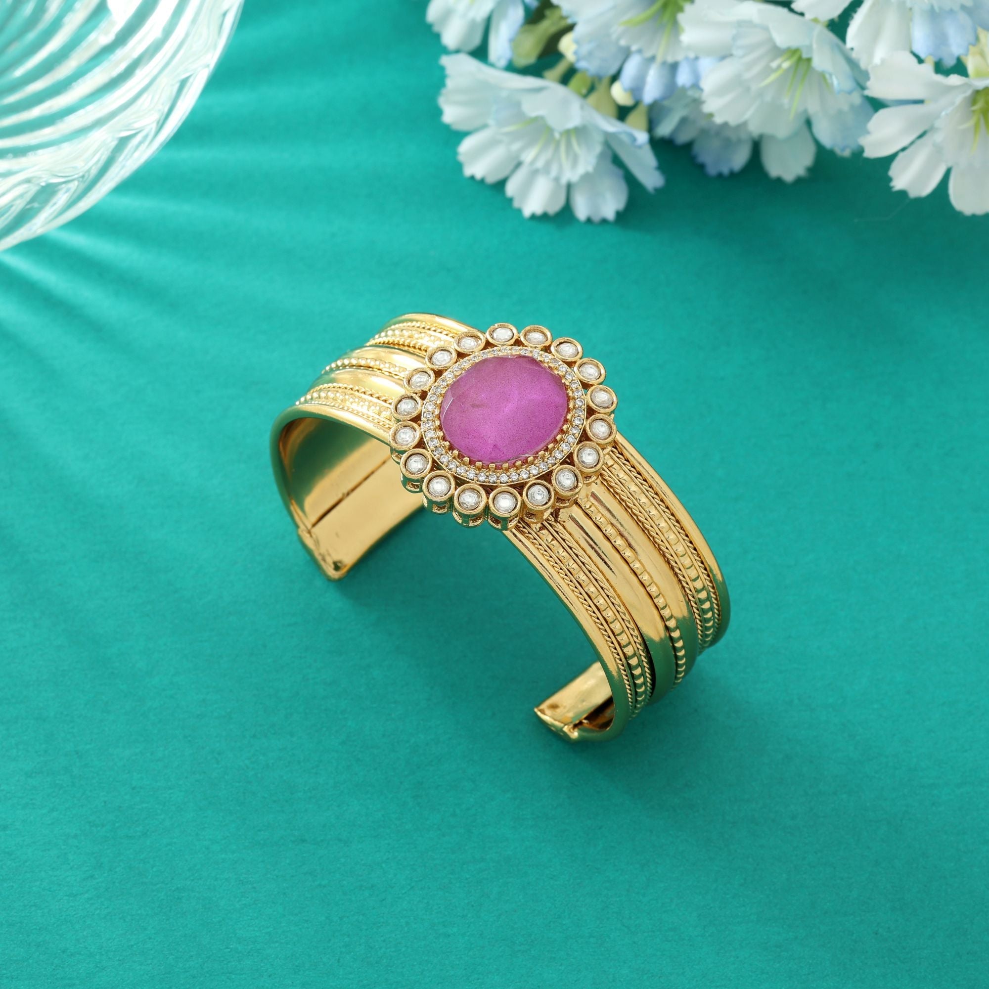 Light Purple Color American Diamond Bracelet