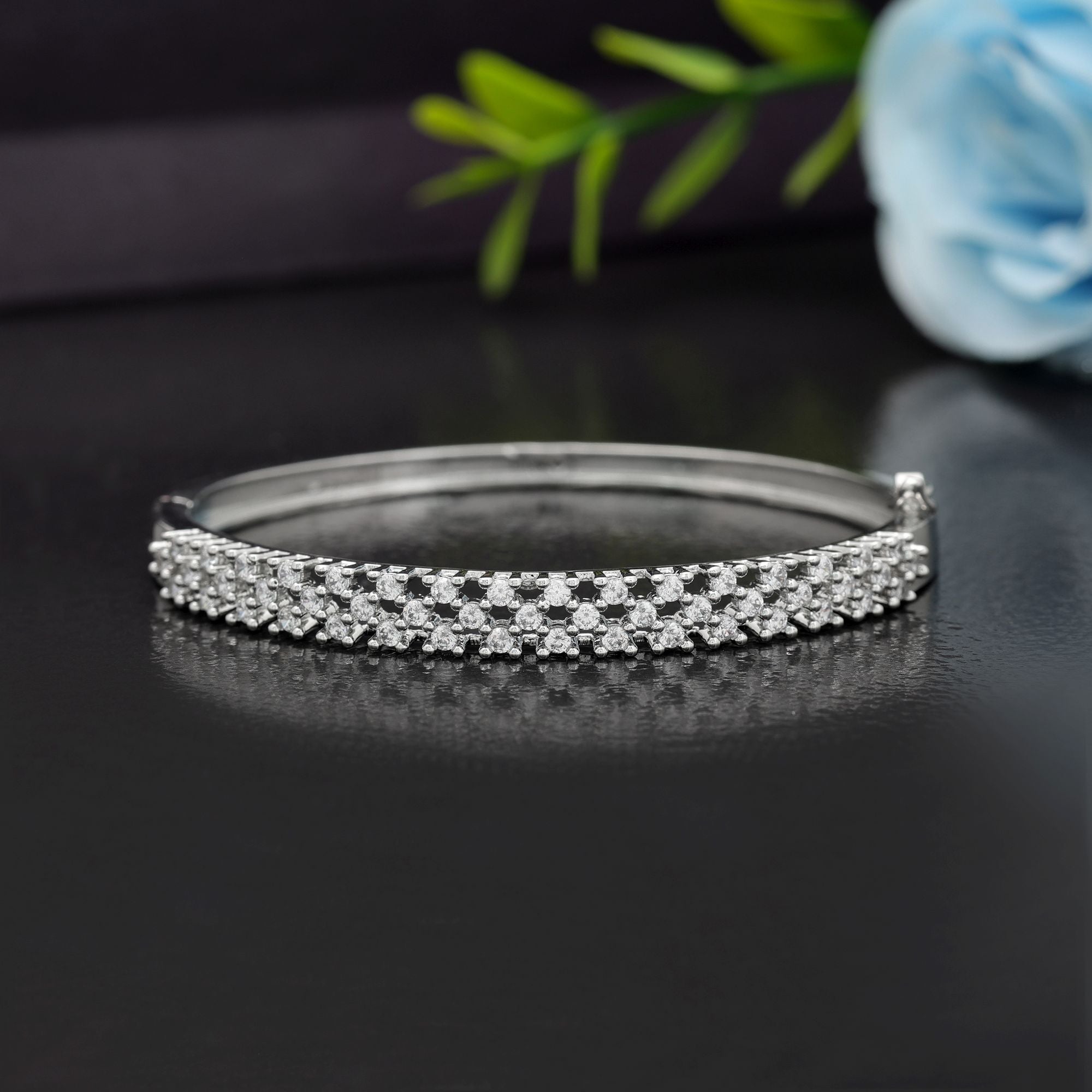 Silver Color American Diamond Bracelet Trendy Stylish Modern Jewelry Collection Design