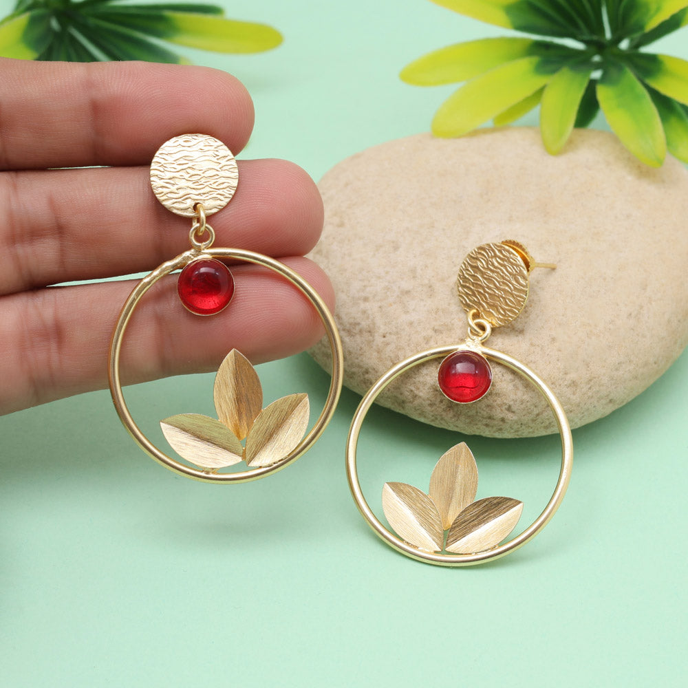 Brick Maroon Color Amrapali Earrings
