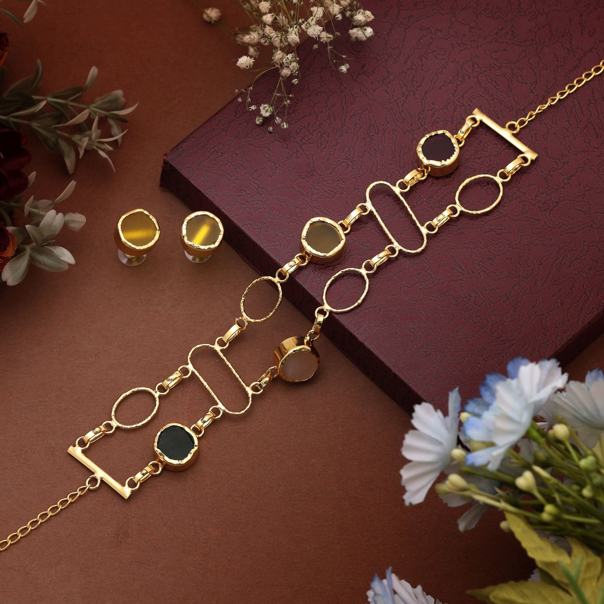 Multi Color Choker Amrapali Necklace Set Presenting Bold Necklace Charm For Modern Ethnic Celebrations