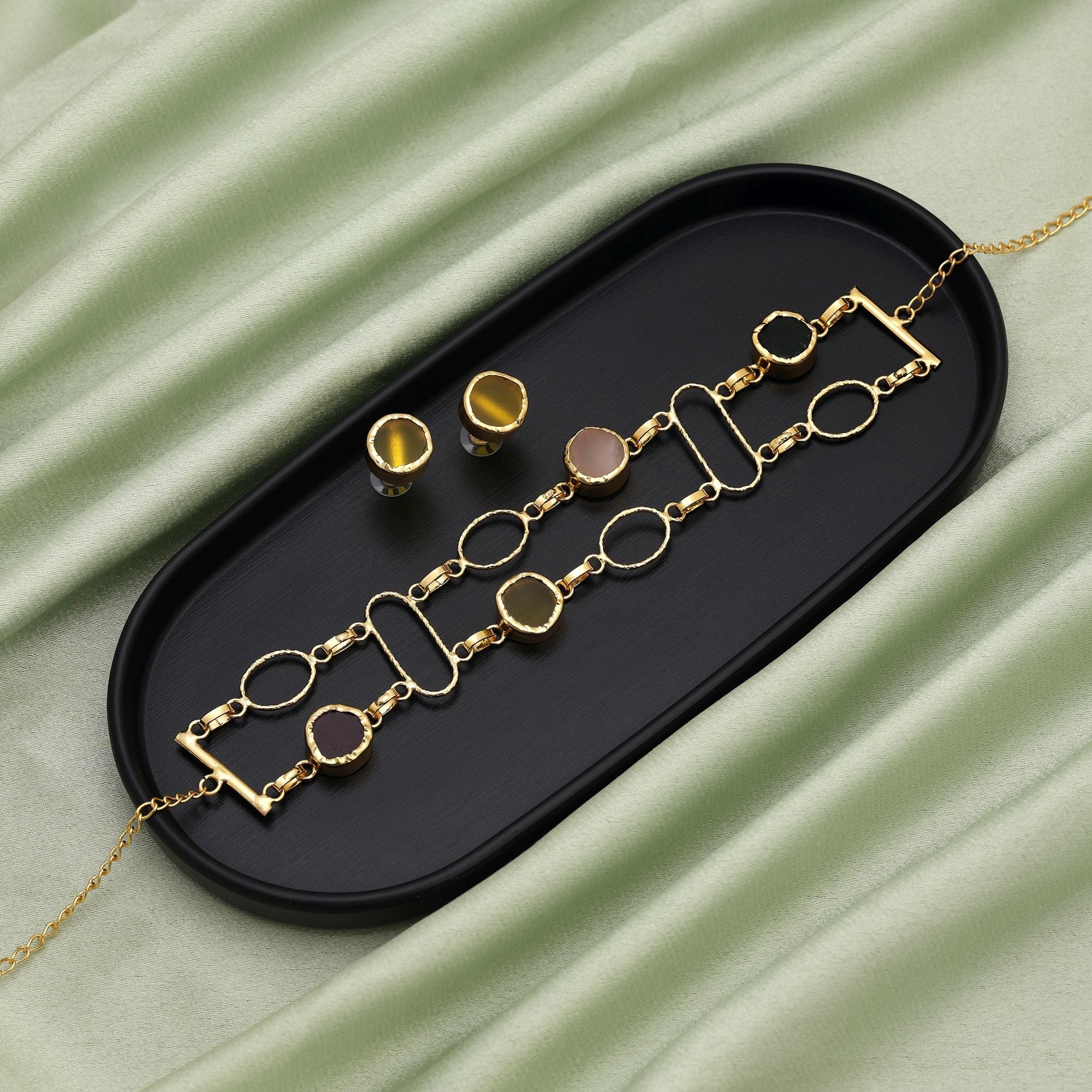 Multi Color Choker Amrapali Necklace Set Presenting Bold Necklace Charm For Modern Ethnic Celebrations