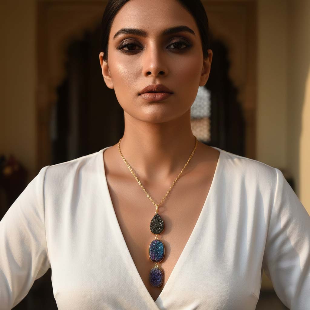 Grey Color Amrapali Hansli Necklace Showcasing Antique Finish With Classic Ethnic Appeal