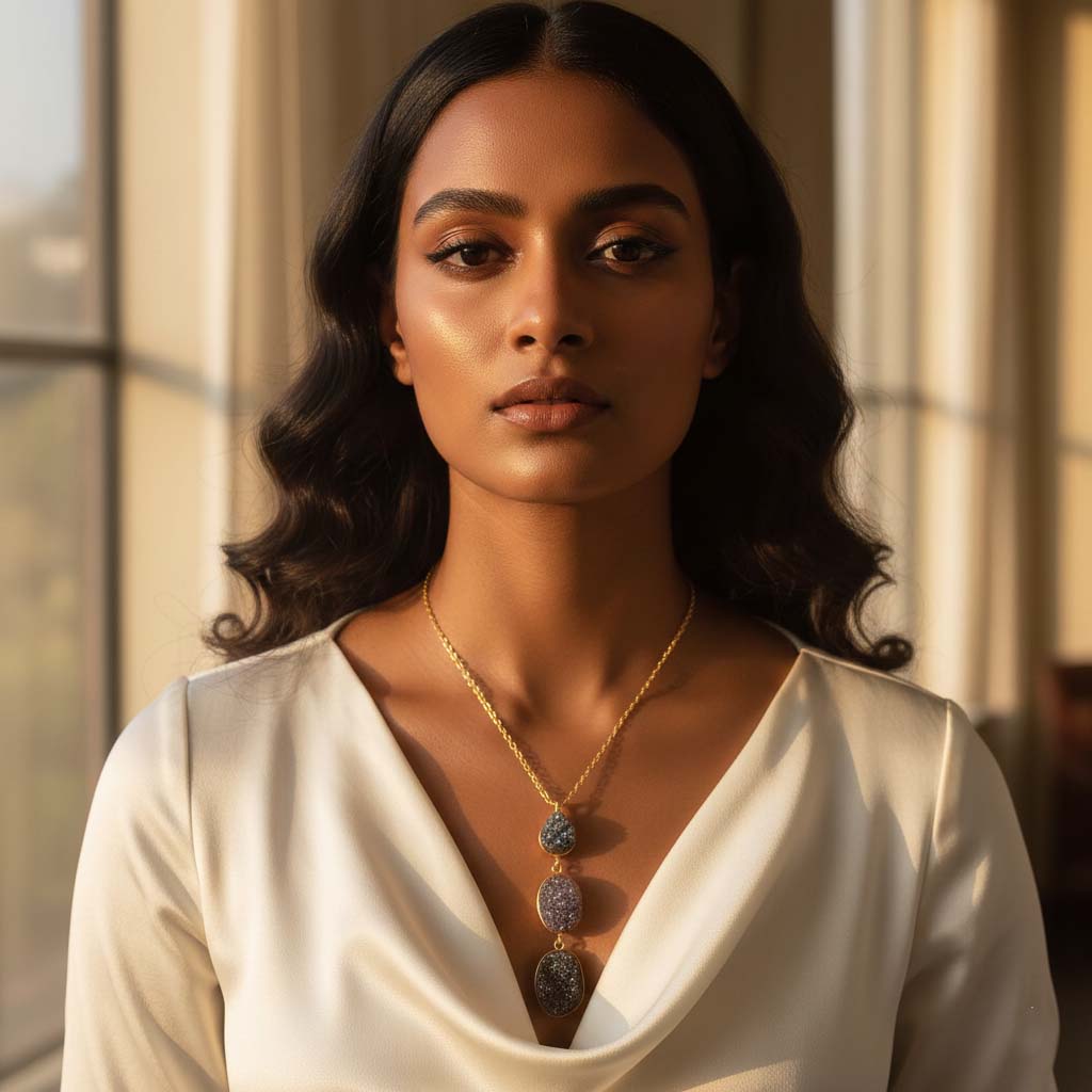 Grey Color Amrapali Hansli Necklace Perfect For Pairing With Sarees And Lehengas