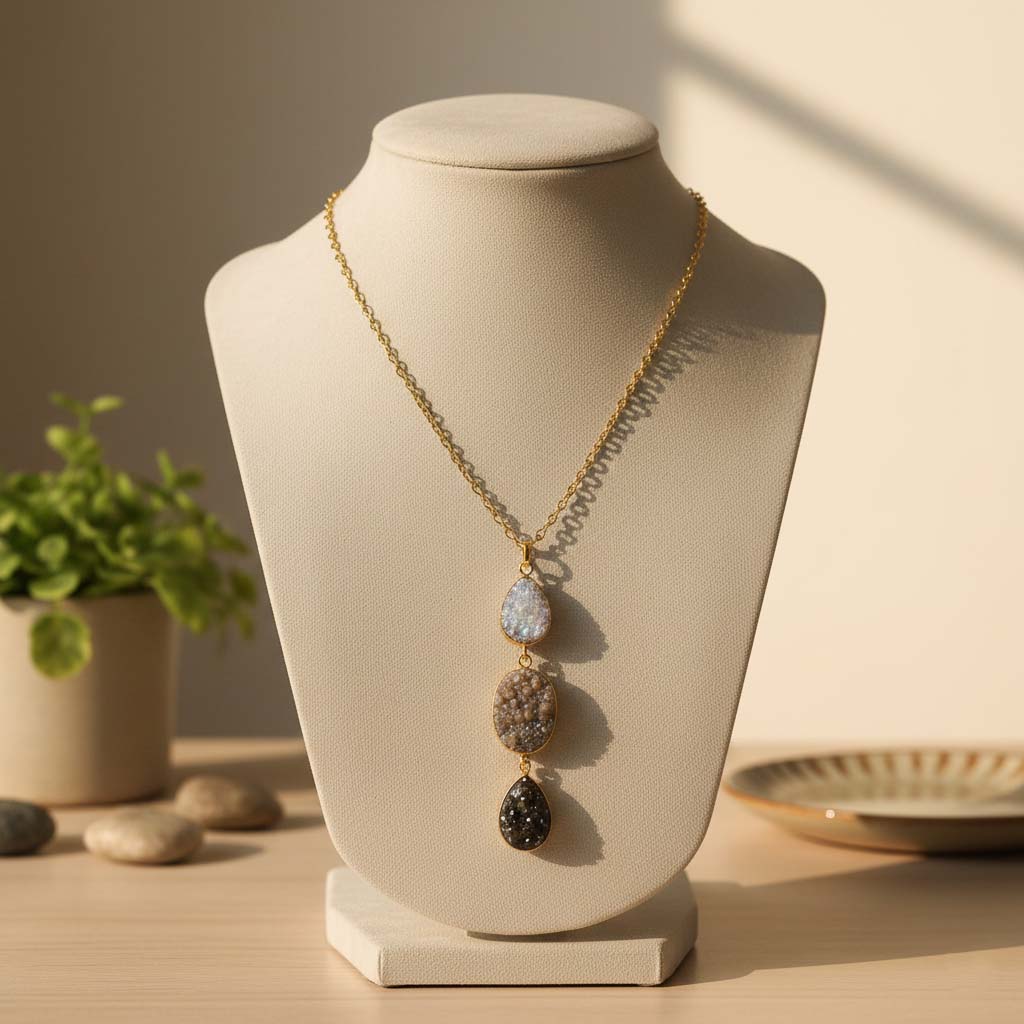 Grey Color Amrapali Hansli Necklace Reflecting Vintage Artistry And Timeless Ethnic Fashion