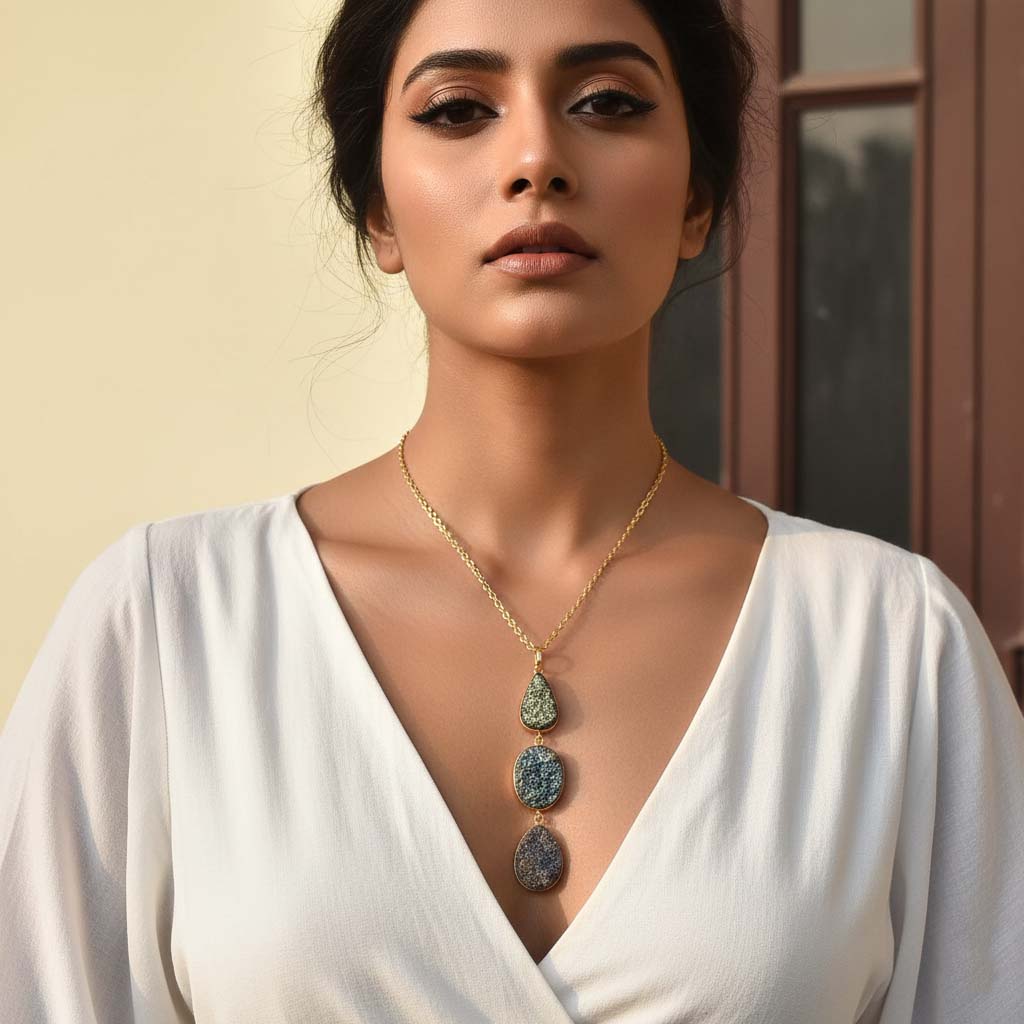 Grey Color Amrapali Hansli Necklace Designed For Statement Traditional Jewelry Collections