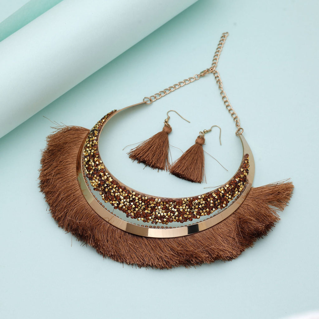 Gold Fashion Hansli Necklace Set