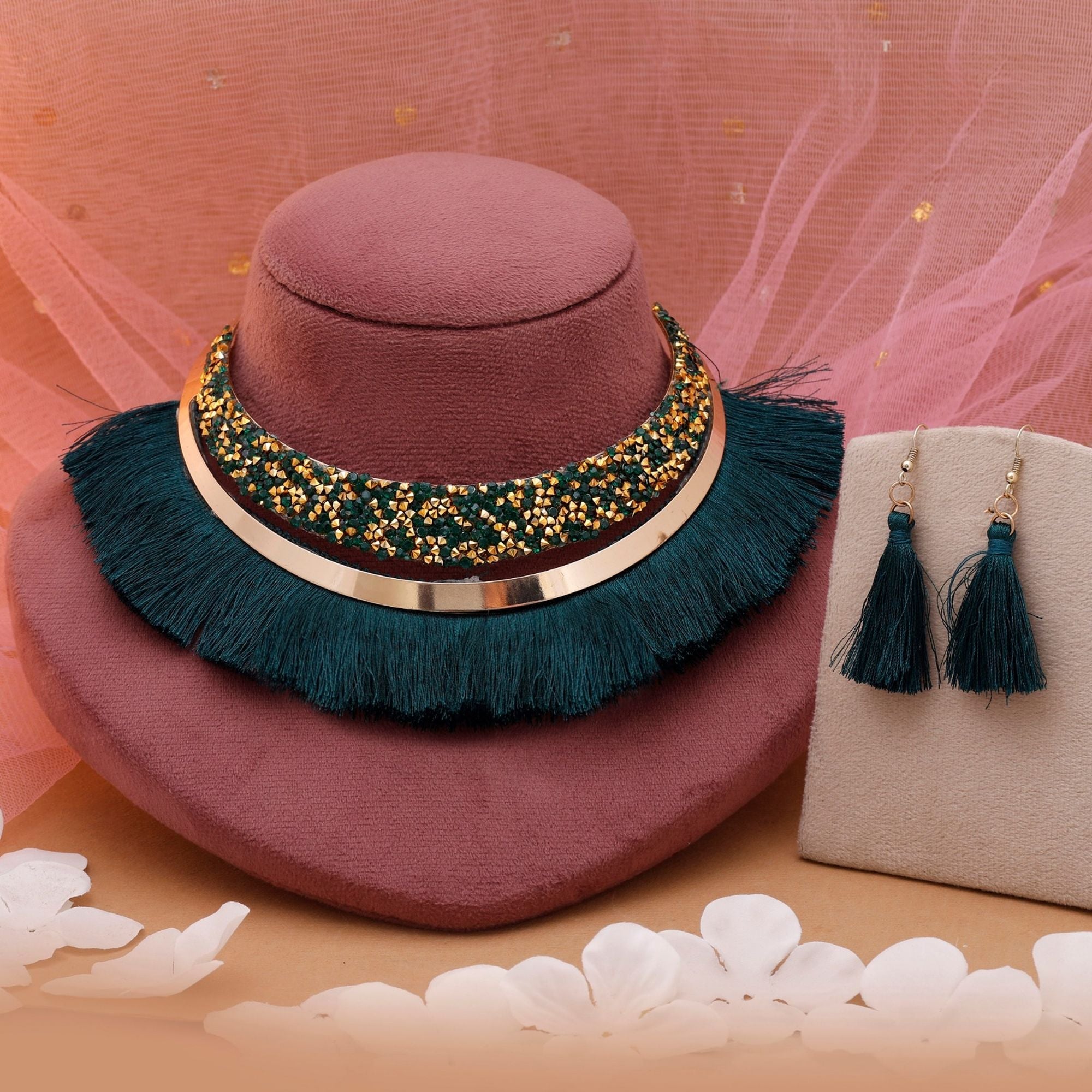 Green Fashion Hansli Necklace Set