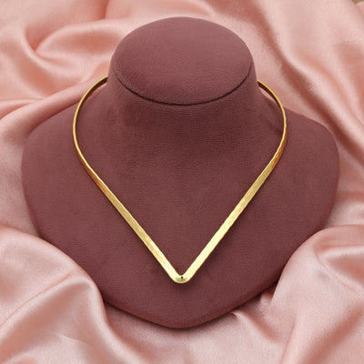 Gold Color Fashion Hansli Necklace Classic Ethnic Bridal Choker Jewelry