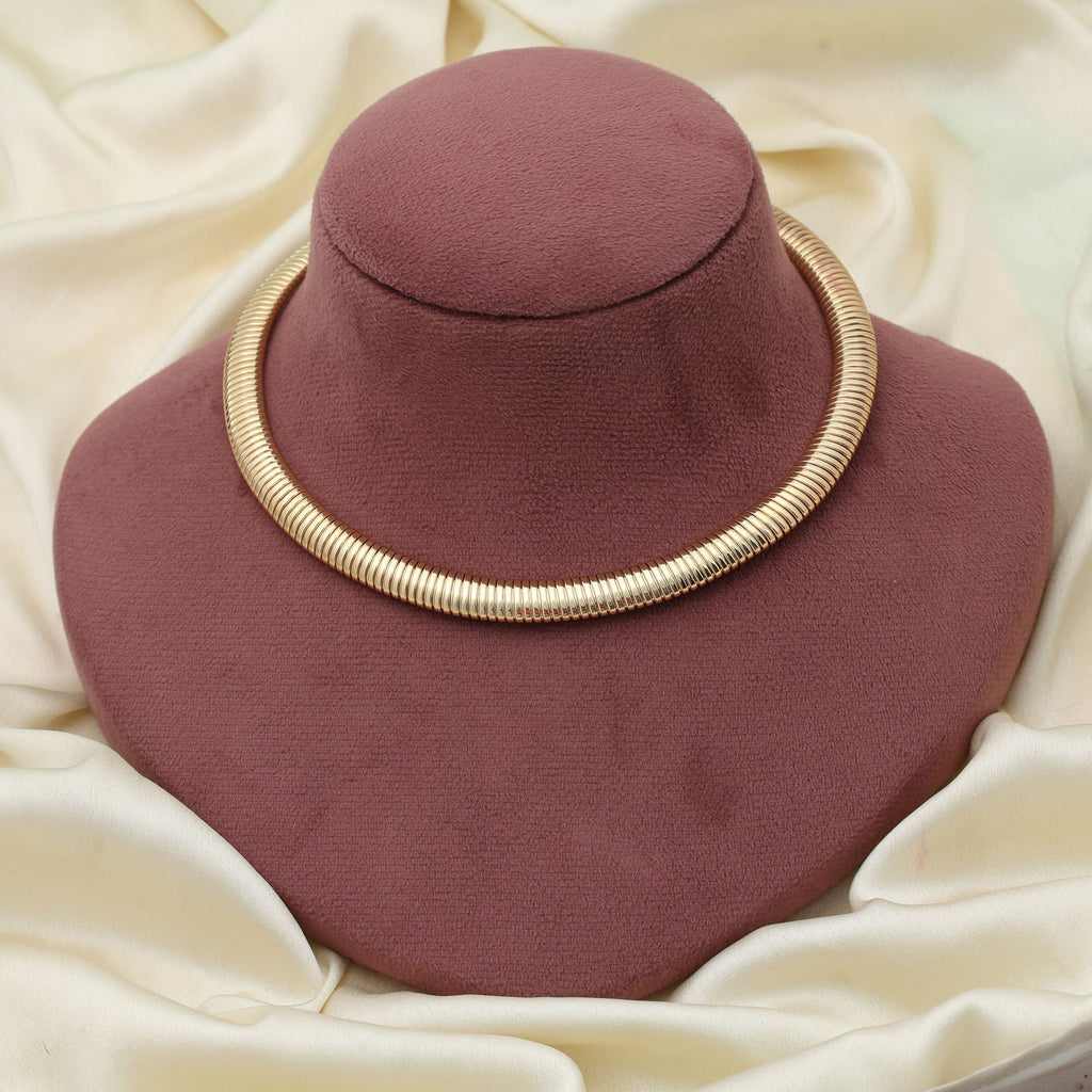 Gold Color Anti Tarnish Hansli Necklace Classic Ethnic Bridal Style Bold Neck Jewelry