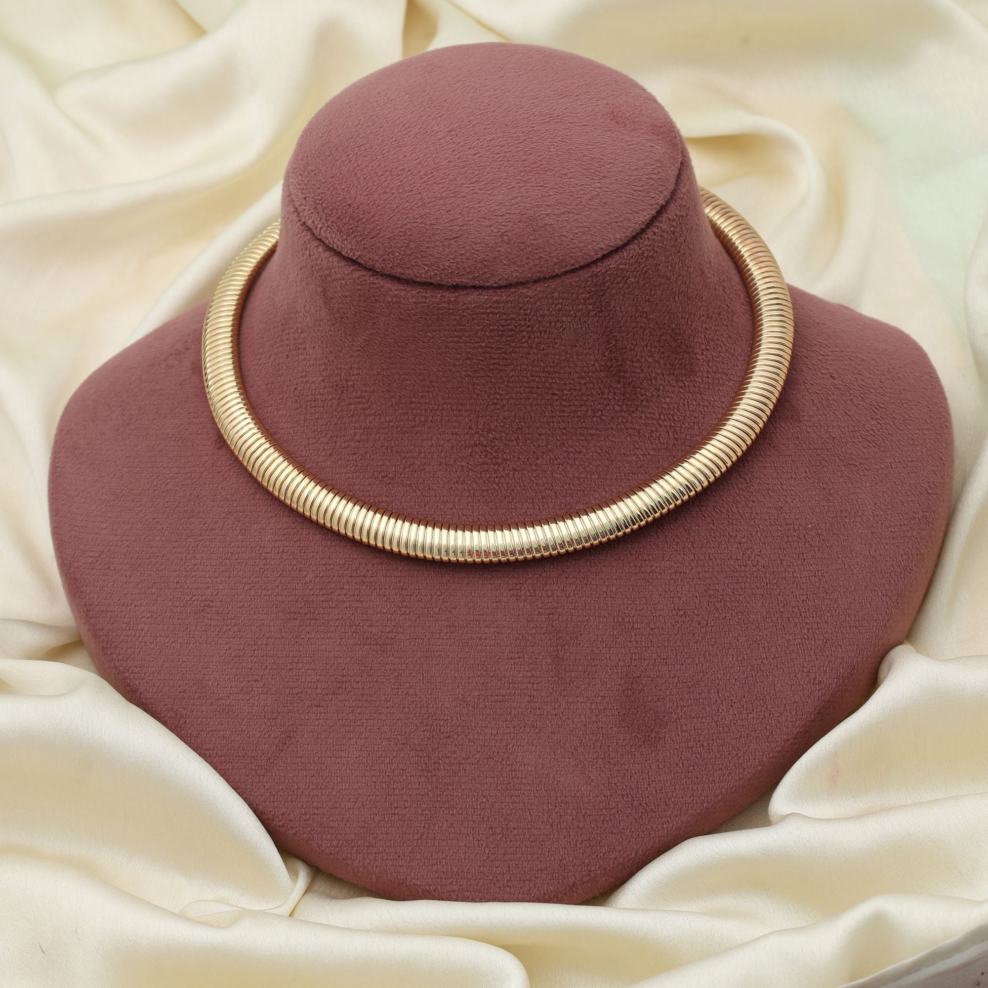 Gold Color Anti Tarnish Hansli Necklace Classic Ethnic Bridal Style Bold Neck Jewelry