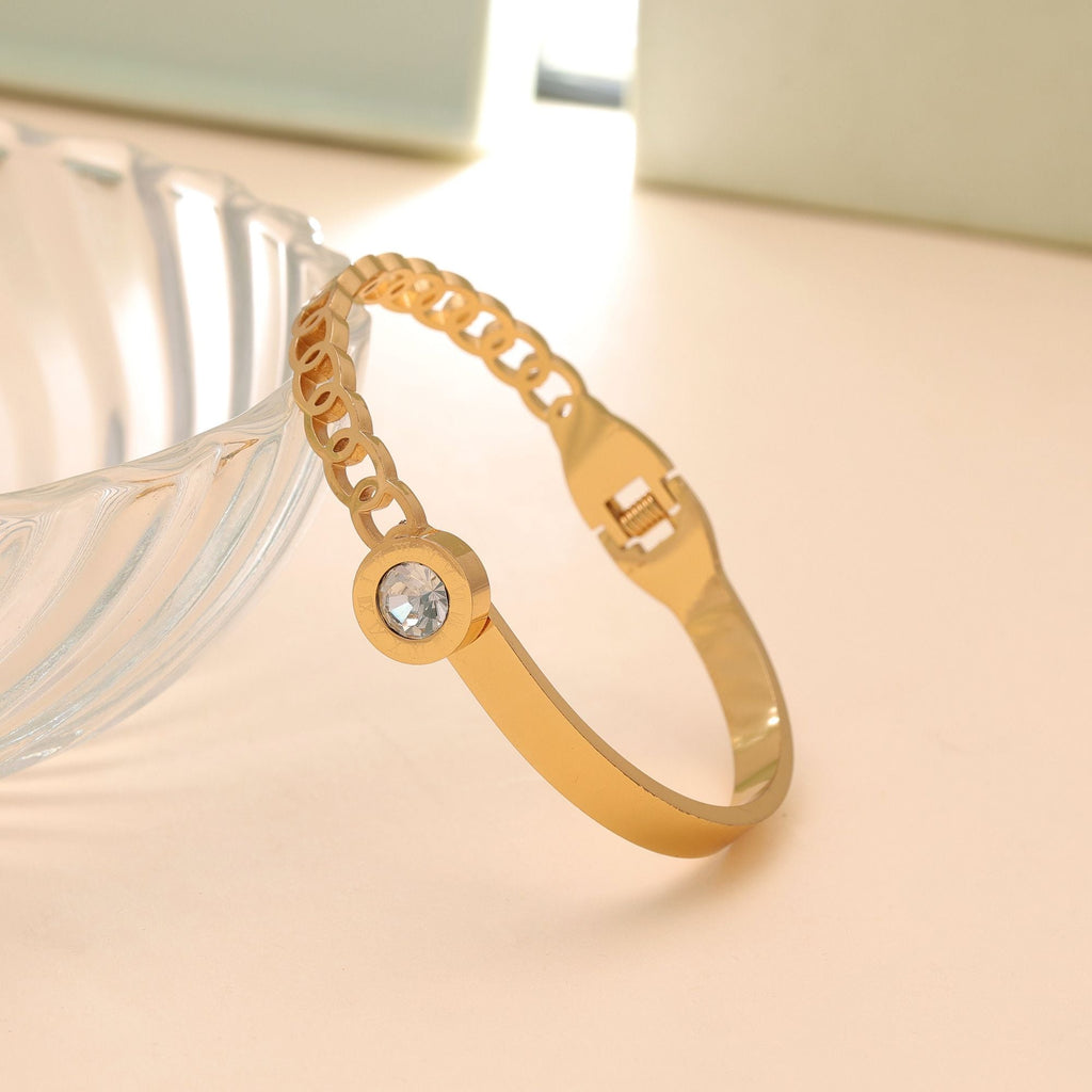 Gold Color Contemporary Bracelet