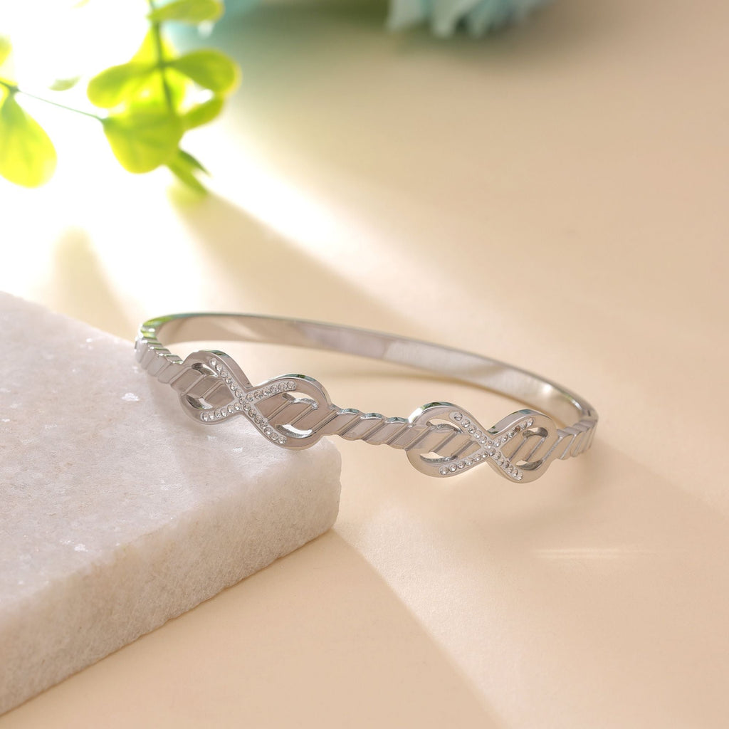 Silver Color Contemporary Bracelet