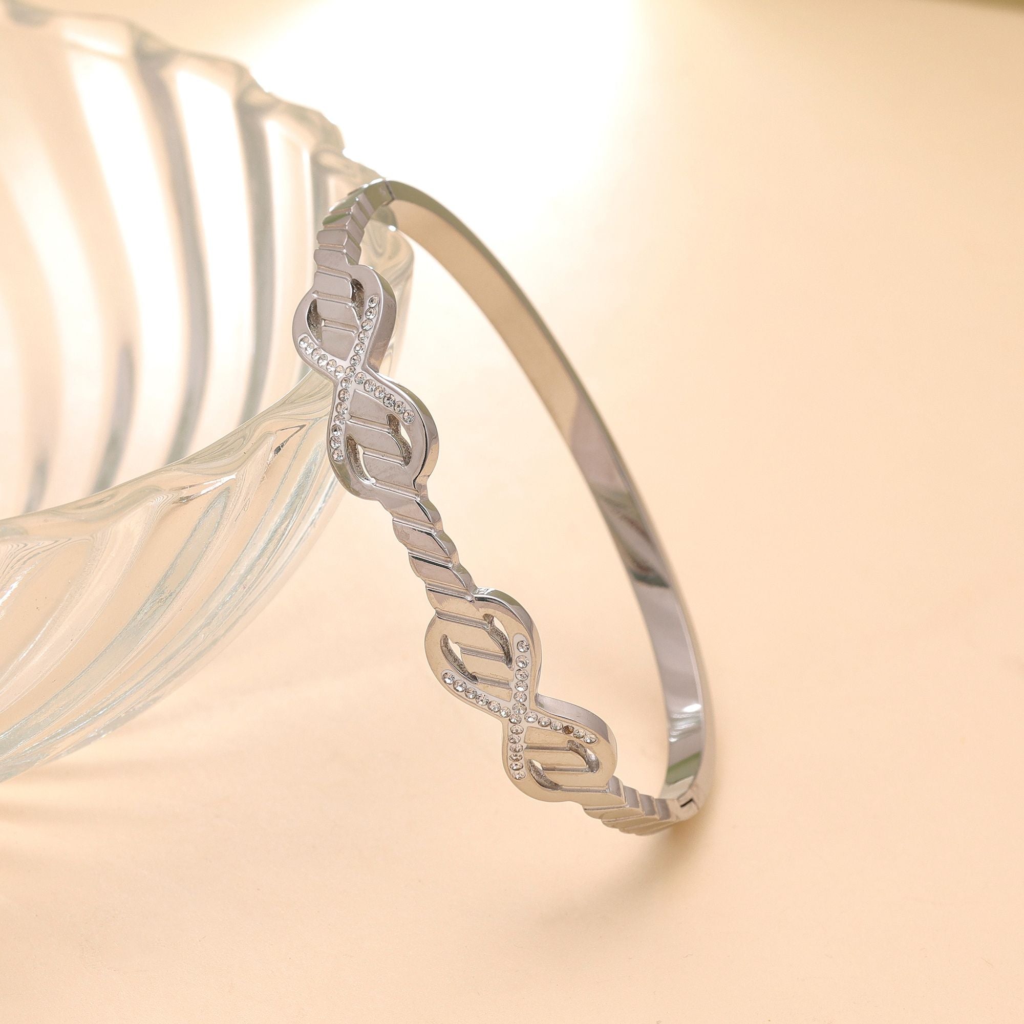 Silver Color Contemporary Bracelet