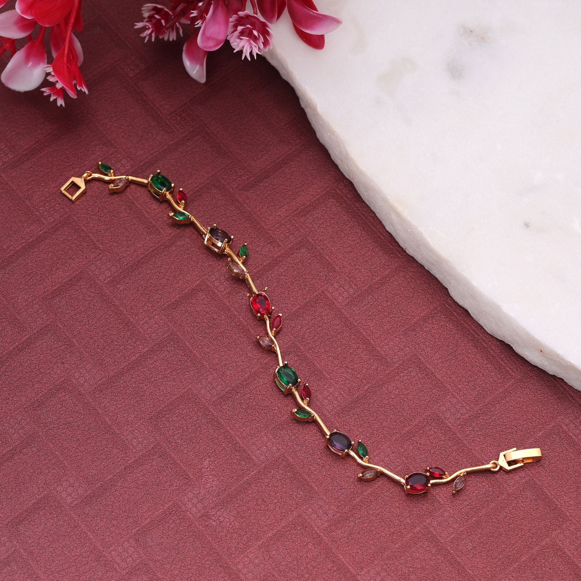 Multi Color Tulip Bracelet Handmade Traditional Design