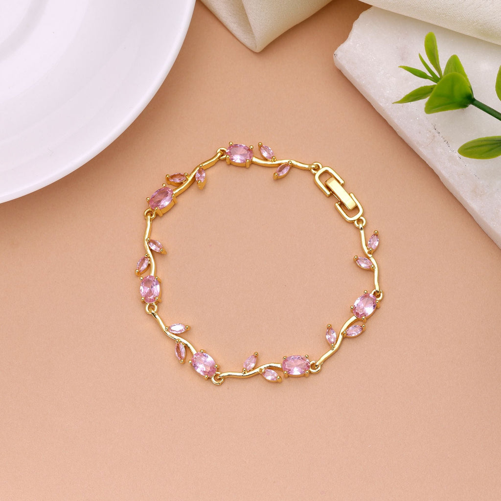 Pink Color Tulip Bracelet Trendy Handmade Fashion Style