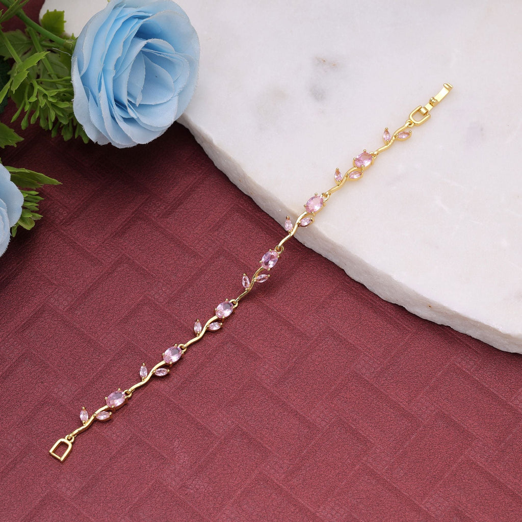 Pink Color Tulip Bracelet Trendy Handmade Fashion Style