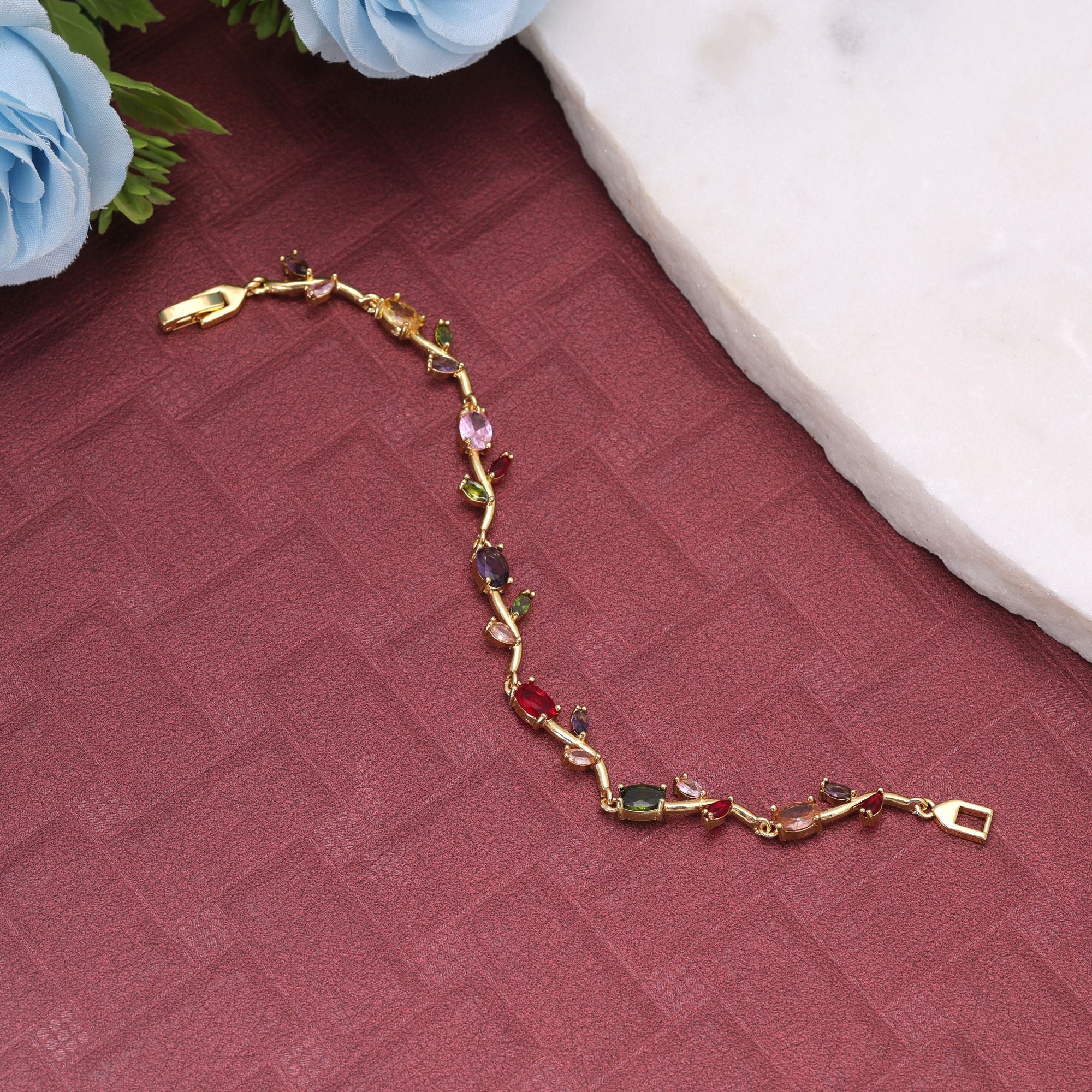 Multi Color Tulip Bracelet Stylish Floral Pattern Design