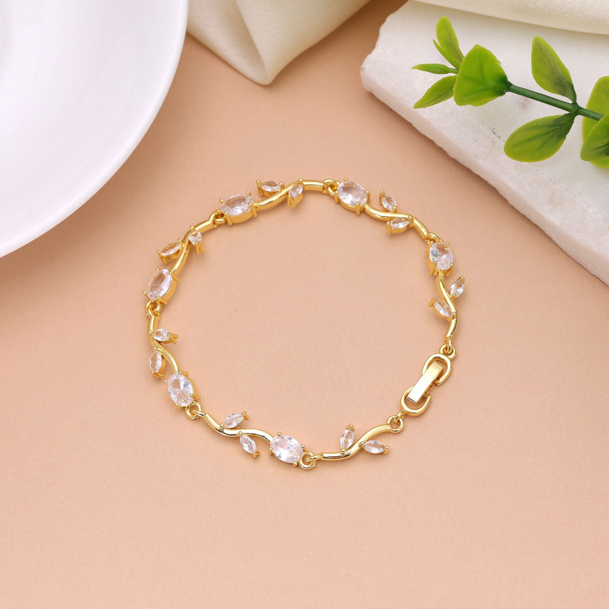 White Color Tulip Bracelet Floral Traditional Design