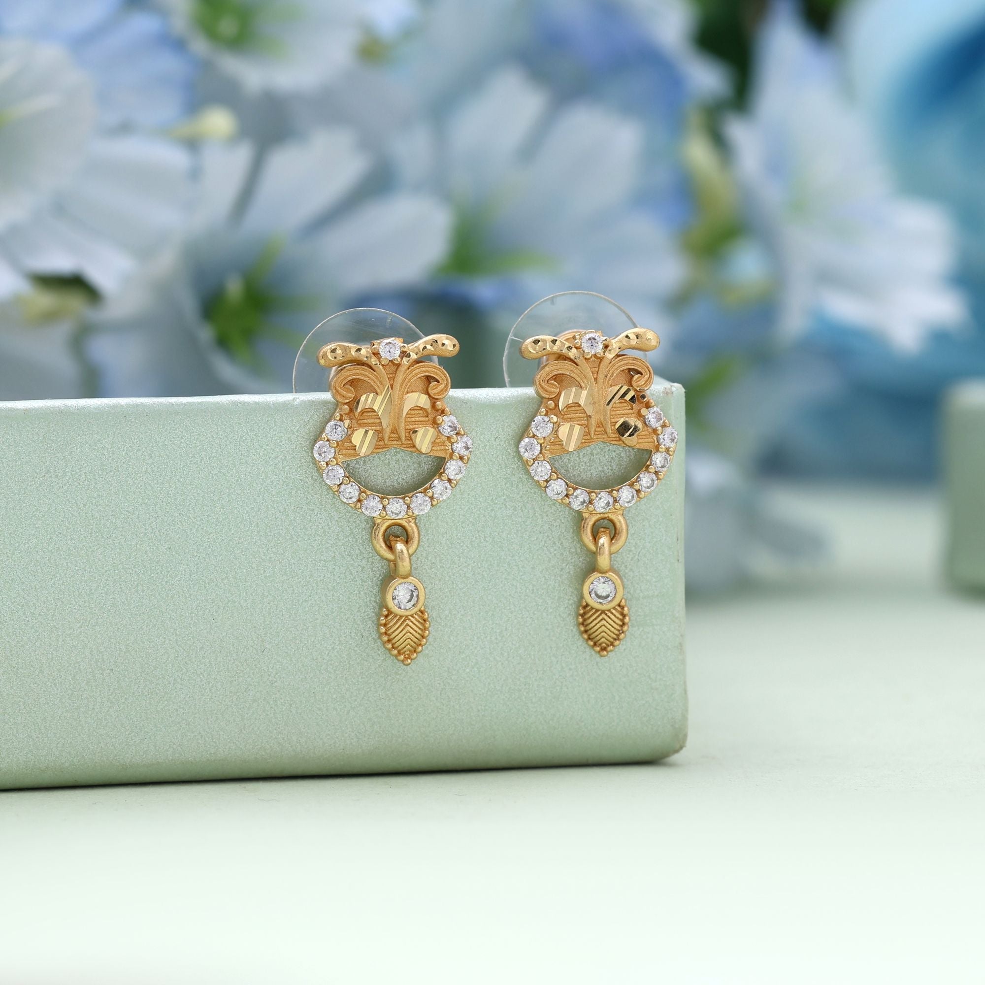 Gold Color 12 Pairs Combo Of Antique Earrings