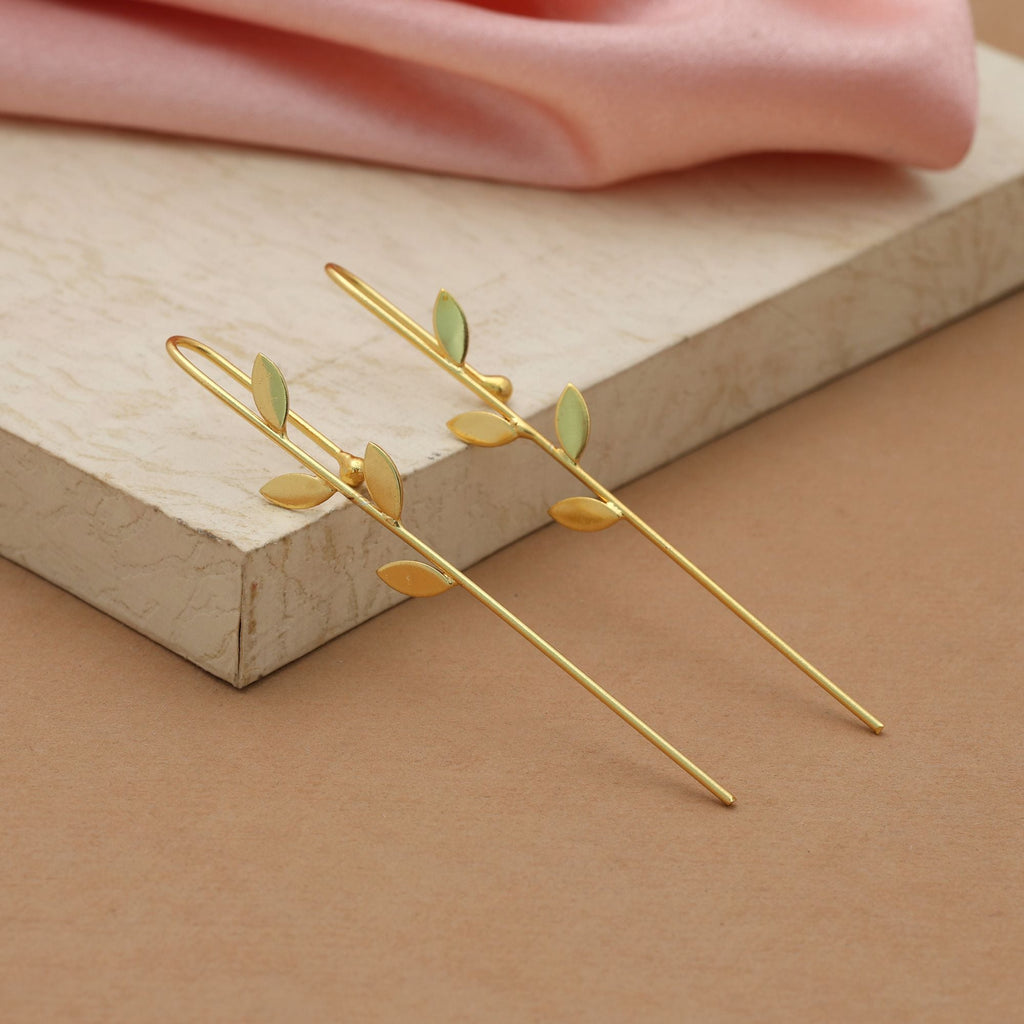 Gold Color Earcuff Designer Ear Wrap Modern Fashion Jewelry