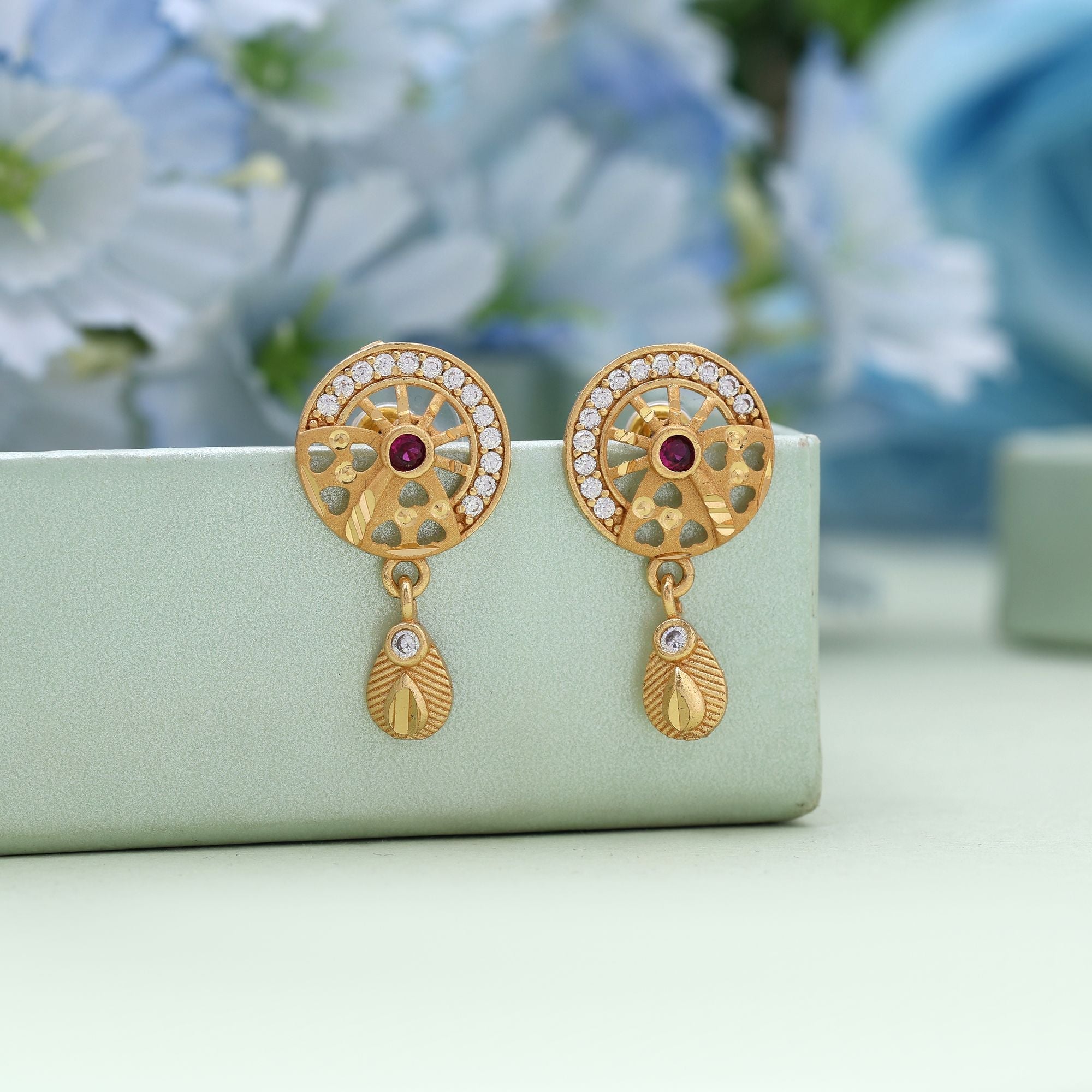 Gold Color Timeless Ethnic Antique Earrings
