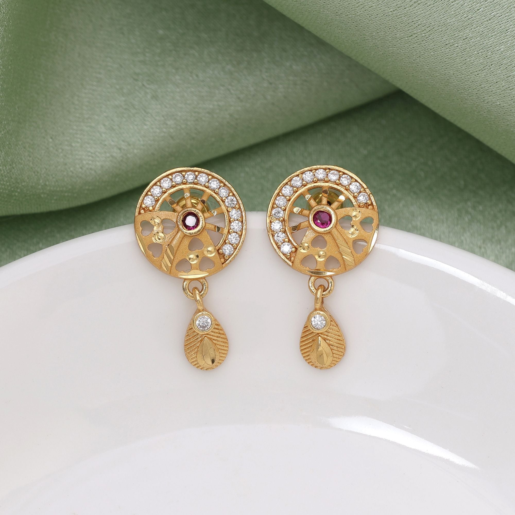 Gold Color Timeless Ethnic Antique Earrings
