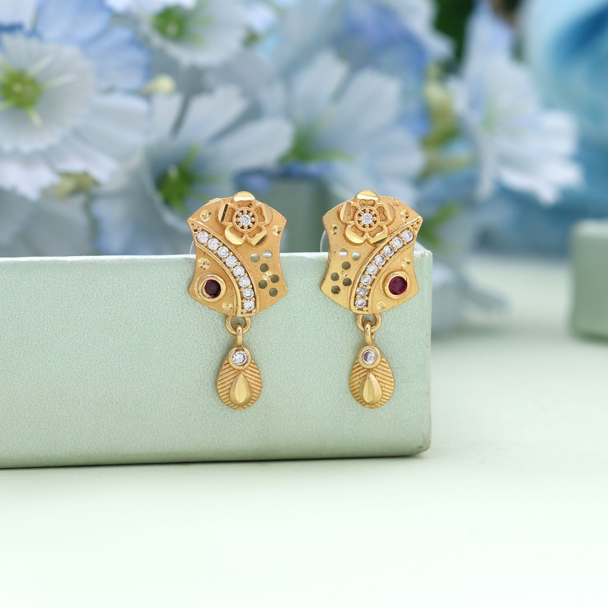 Gold Color Festive Earrings for Saree & Lehenga