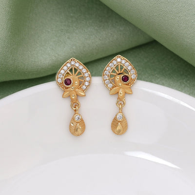 Gold Color Sophisticated Bridal Antique Earrings