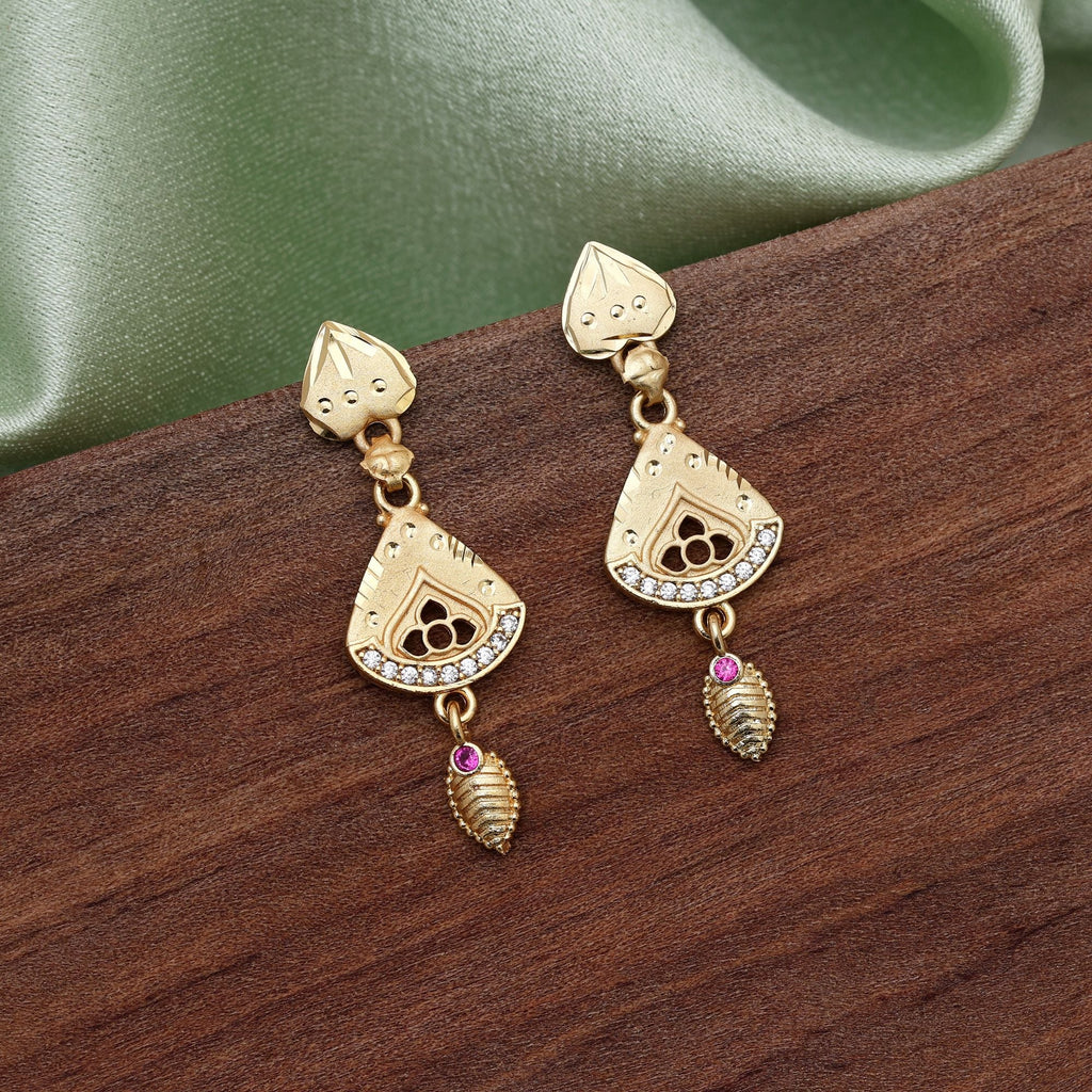 Gold Color Statement Ethnic Antique Earrings