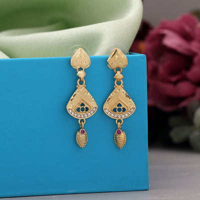 Gold Color Statement Ethnic Antique Earrings