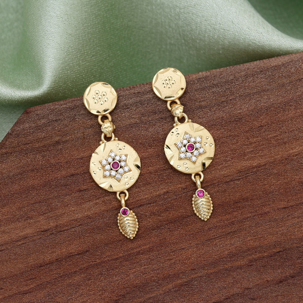 Gold Color Traditional Comfort Antique Earrings