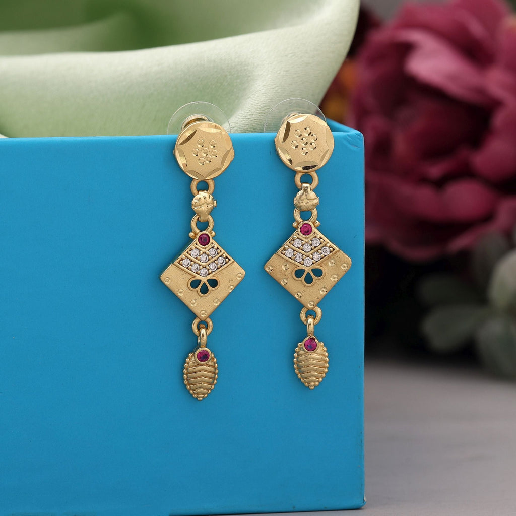 Gold Color Bridal Ethnic Antique Earrings