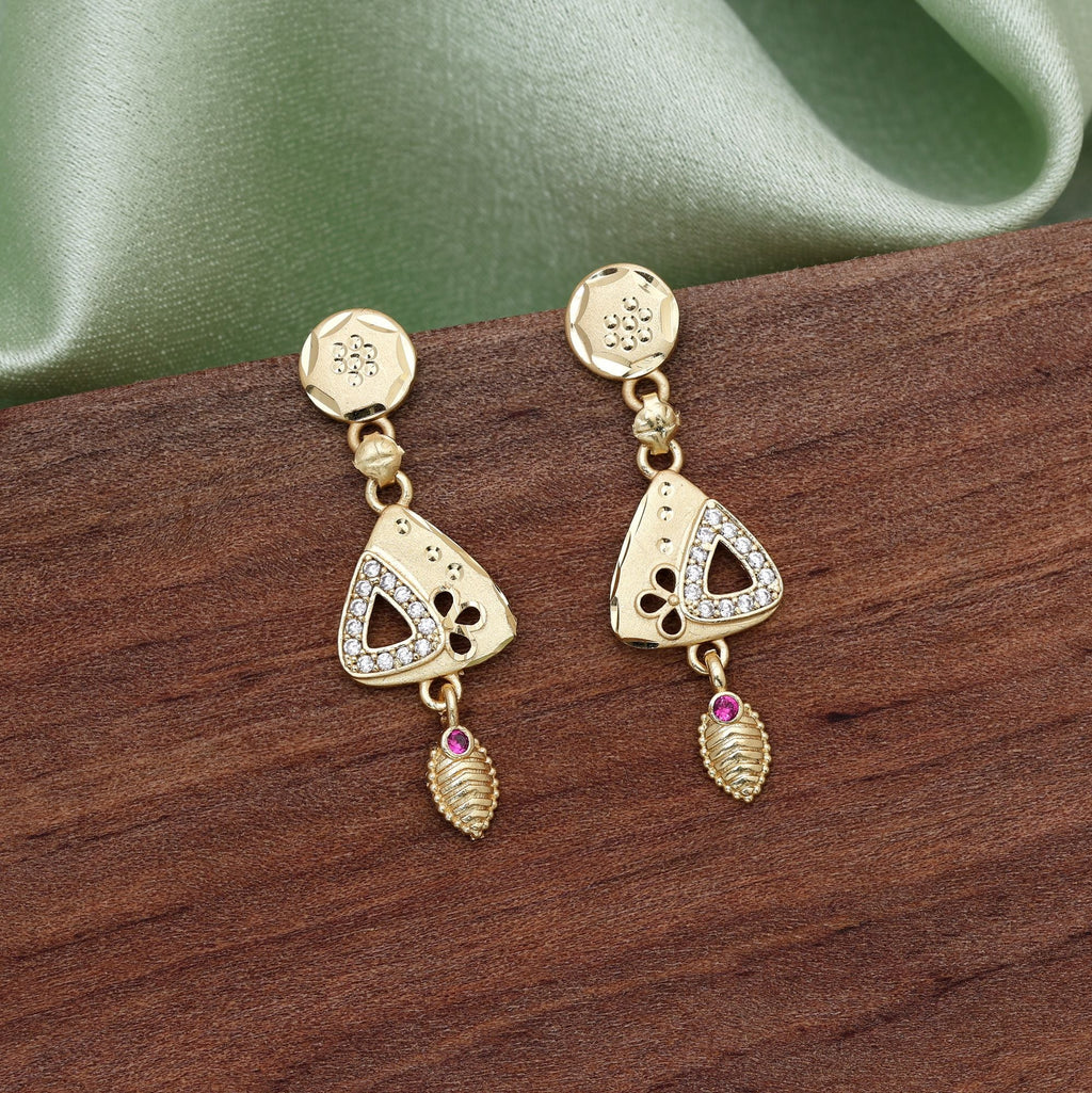 Gold Color Classic Ethnic Antique Earrings