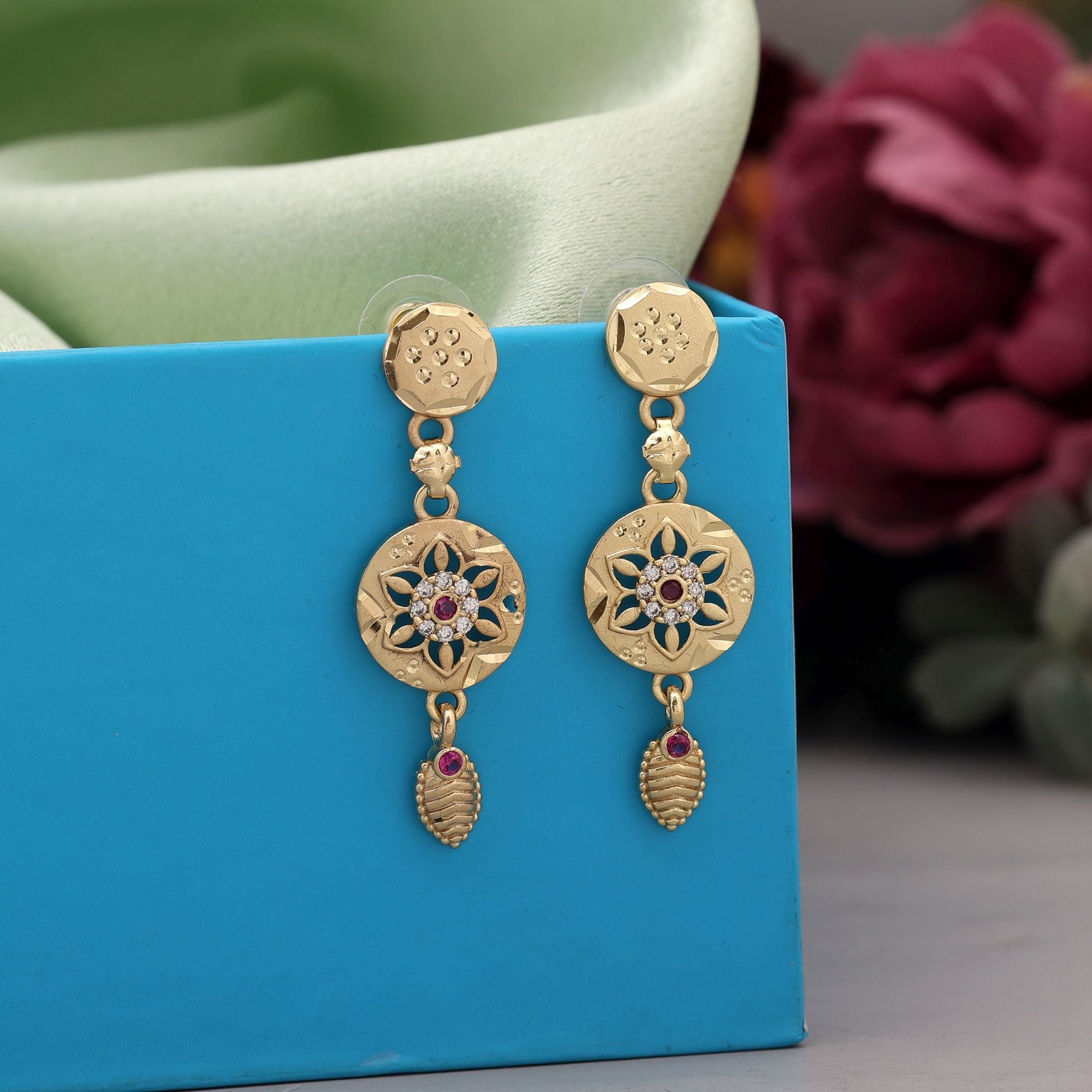 Gold Color Antique Cultural Fashion Earrings