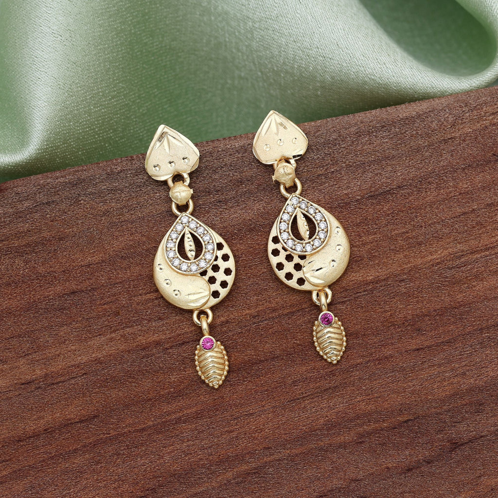 Gold Color Vintage Tradition Antique Earrings