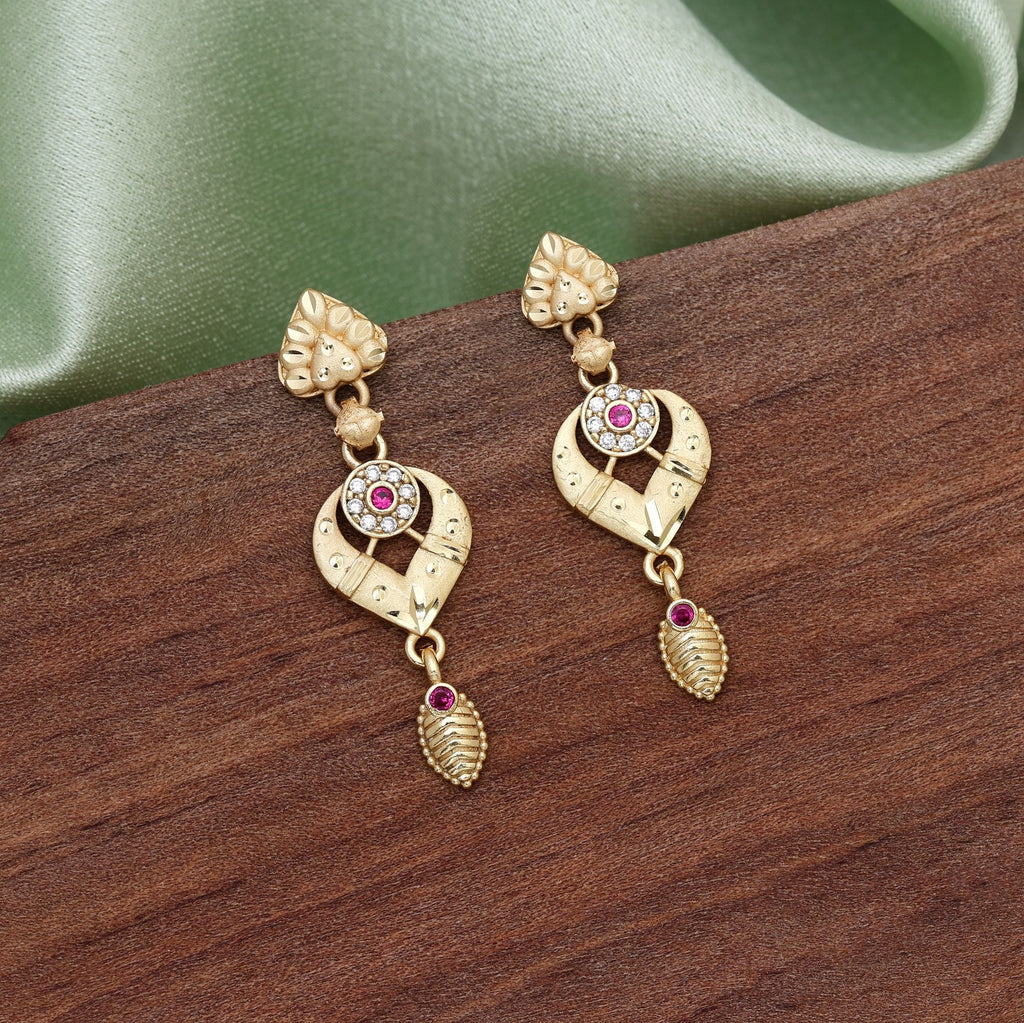 Gold Color Statement Ethnic Antique Earrings