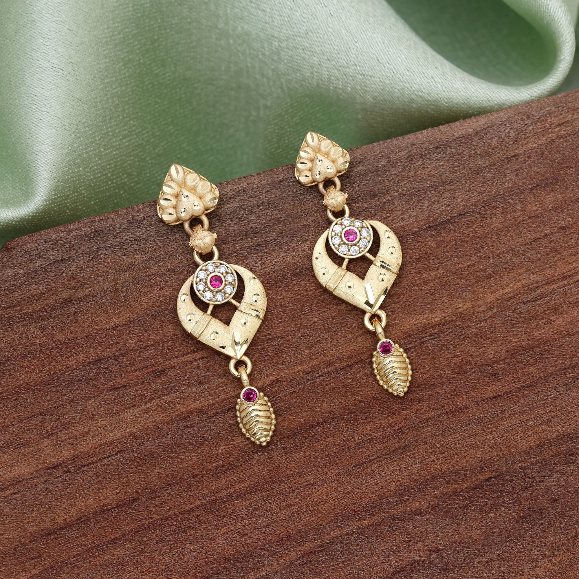 Gold Color Statement Ethnic Antique Earrings