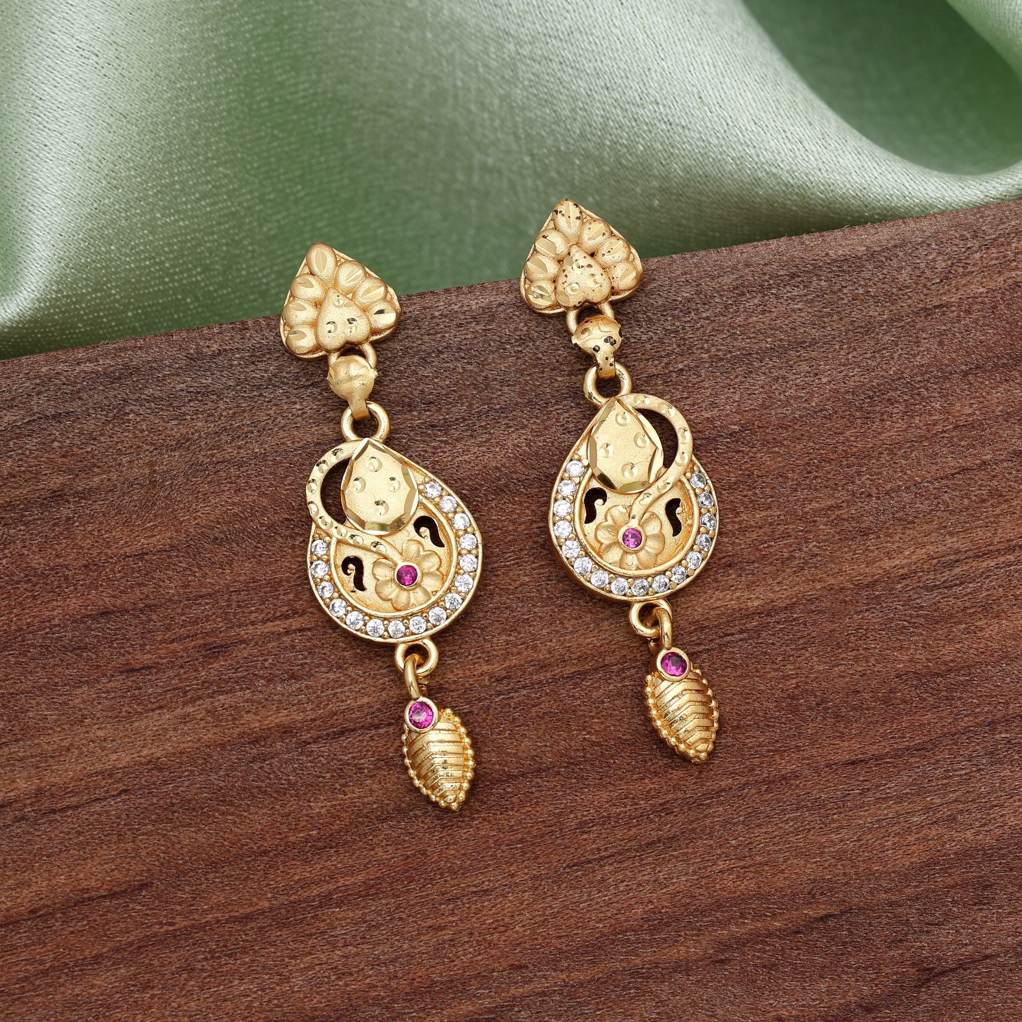 Gold Color Festive Gift Antique Earrings