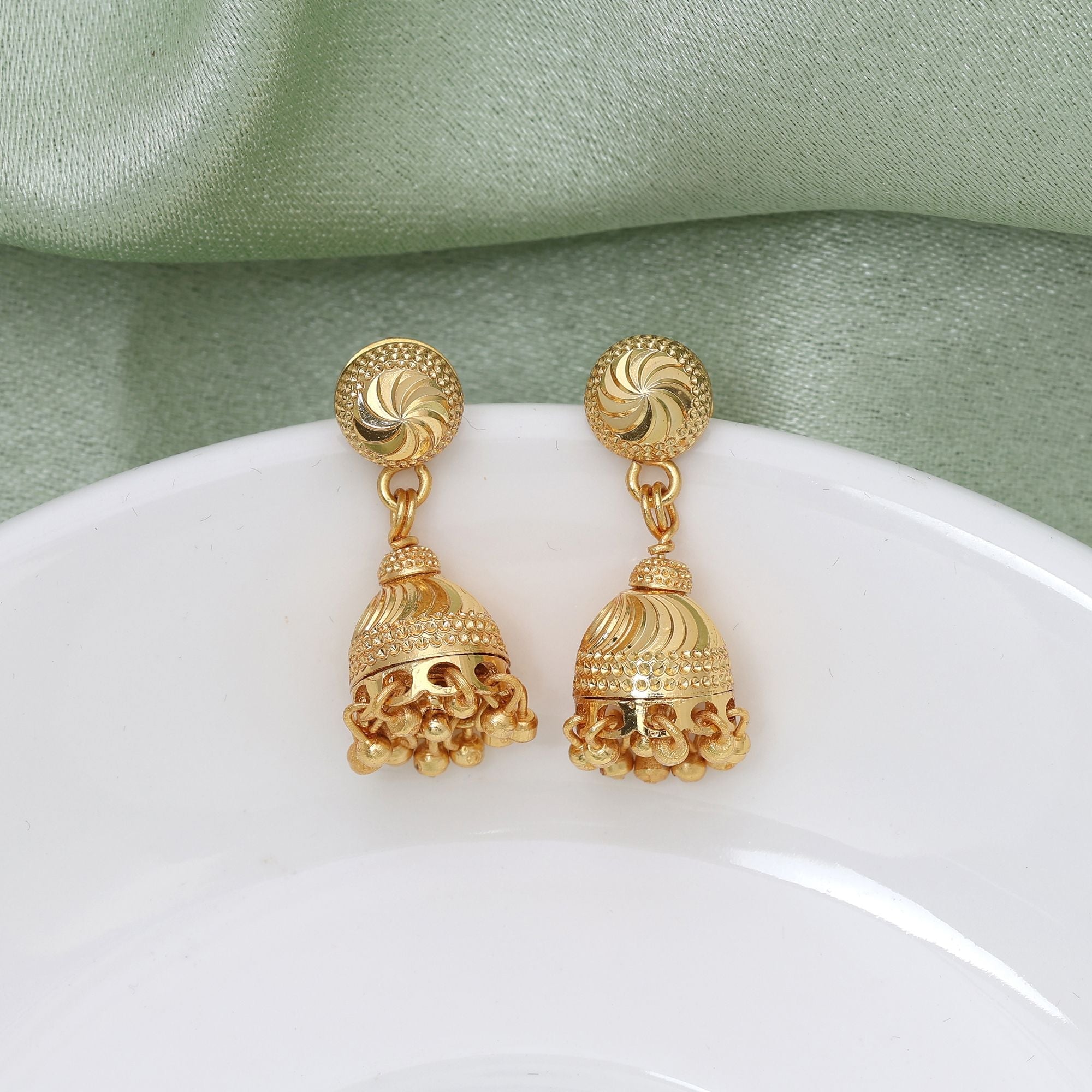 Gold Color Traditional Comfort Antique Earrings