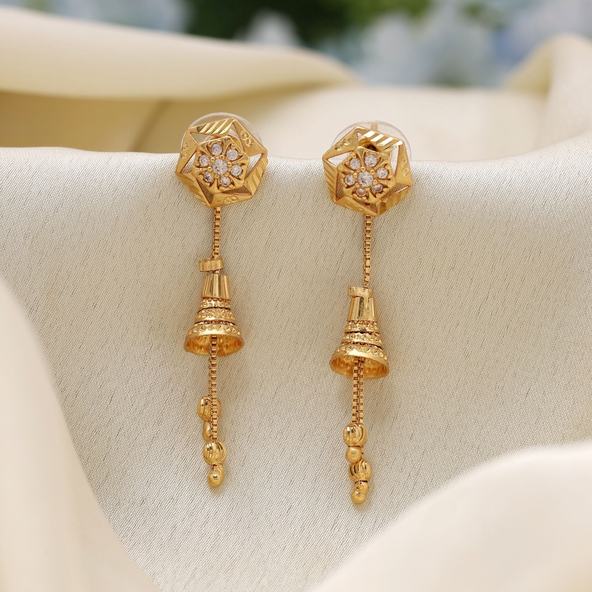 Gold Color Designer Antique Ethnic Earrings