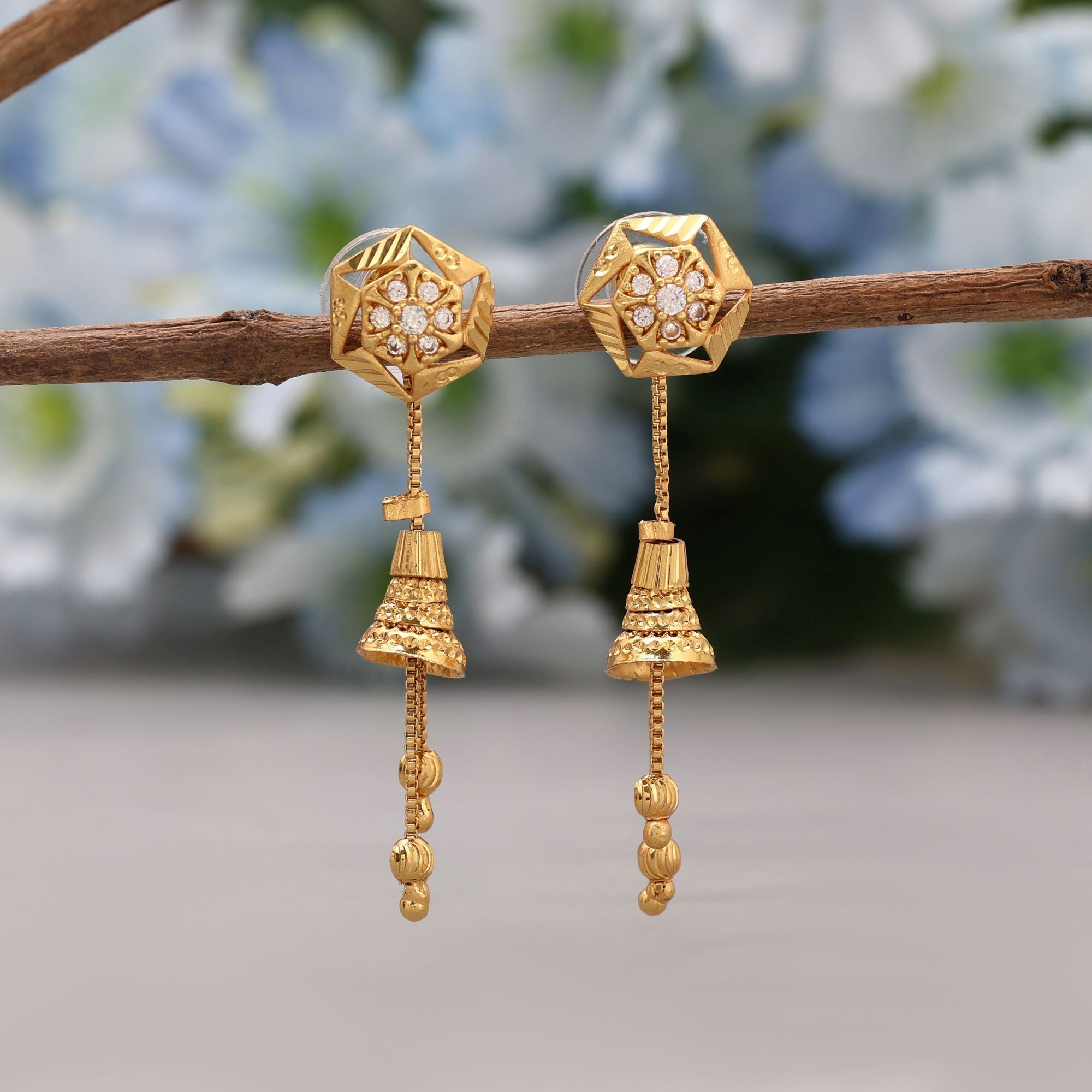 Gold Color Designer Antique Ethnic Earrings