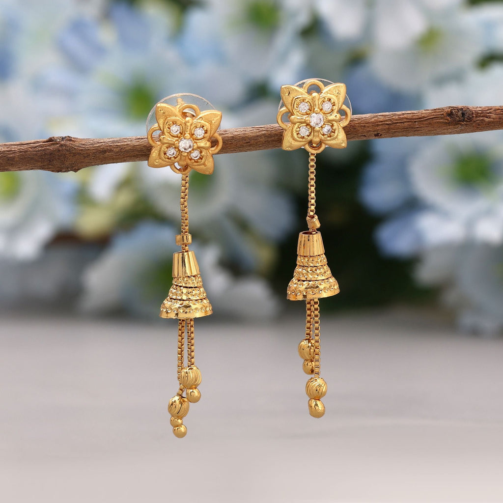 Gold Color Antique Royal Craftsmanship Earrings