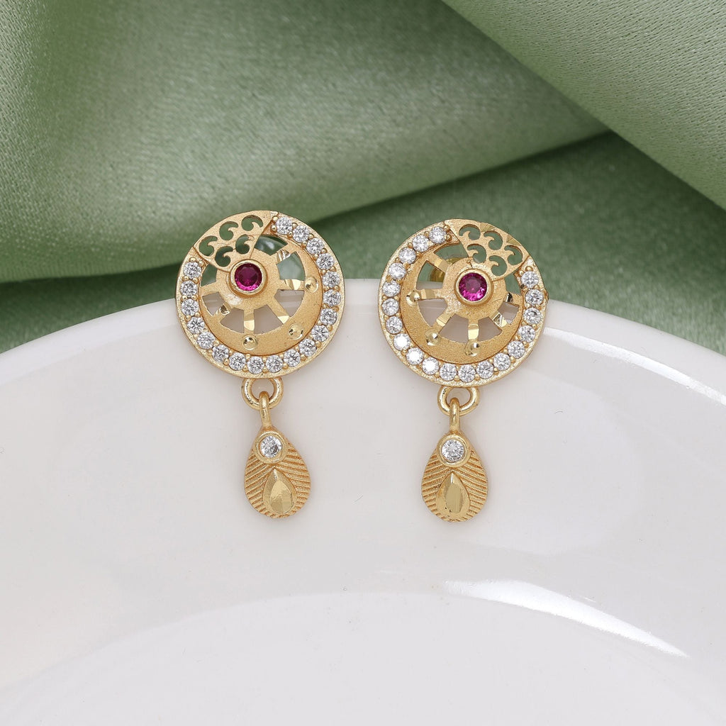 Gold Color Royal Ethnic Antique Earrings